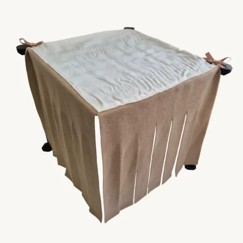 Cachette rideaux beige foncé