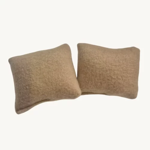 Lot 2 coussins beiges foncés