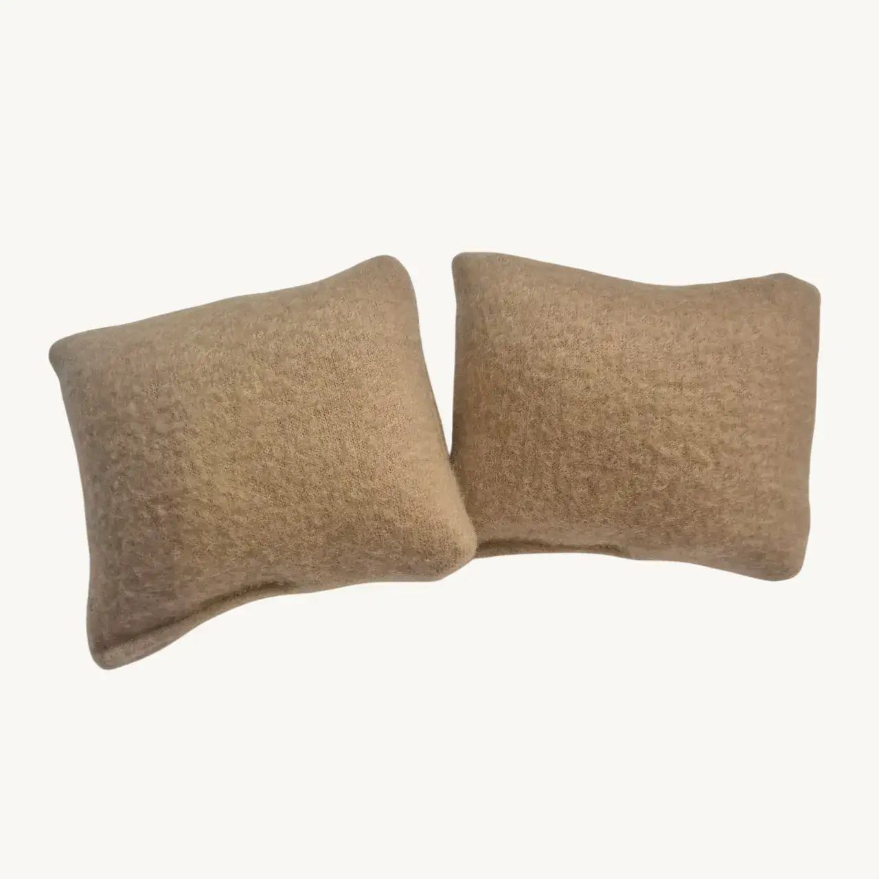 Coussin doux pour cochon d’Inde – Lot de 2 coussins beiges foncés moelleux pour le confort des rongeurs.